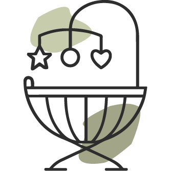 Icône de dépliant / catalogue avec un mug personnalisé, illustrant la conception de supports imprimés pour les professionnels