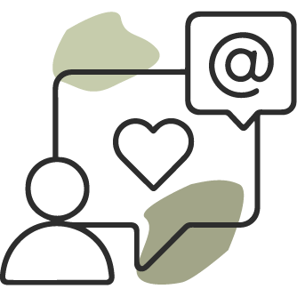 Icône d’une notification, d'un profil, pour la création de contenu visuel et la stratégie de communication digitale