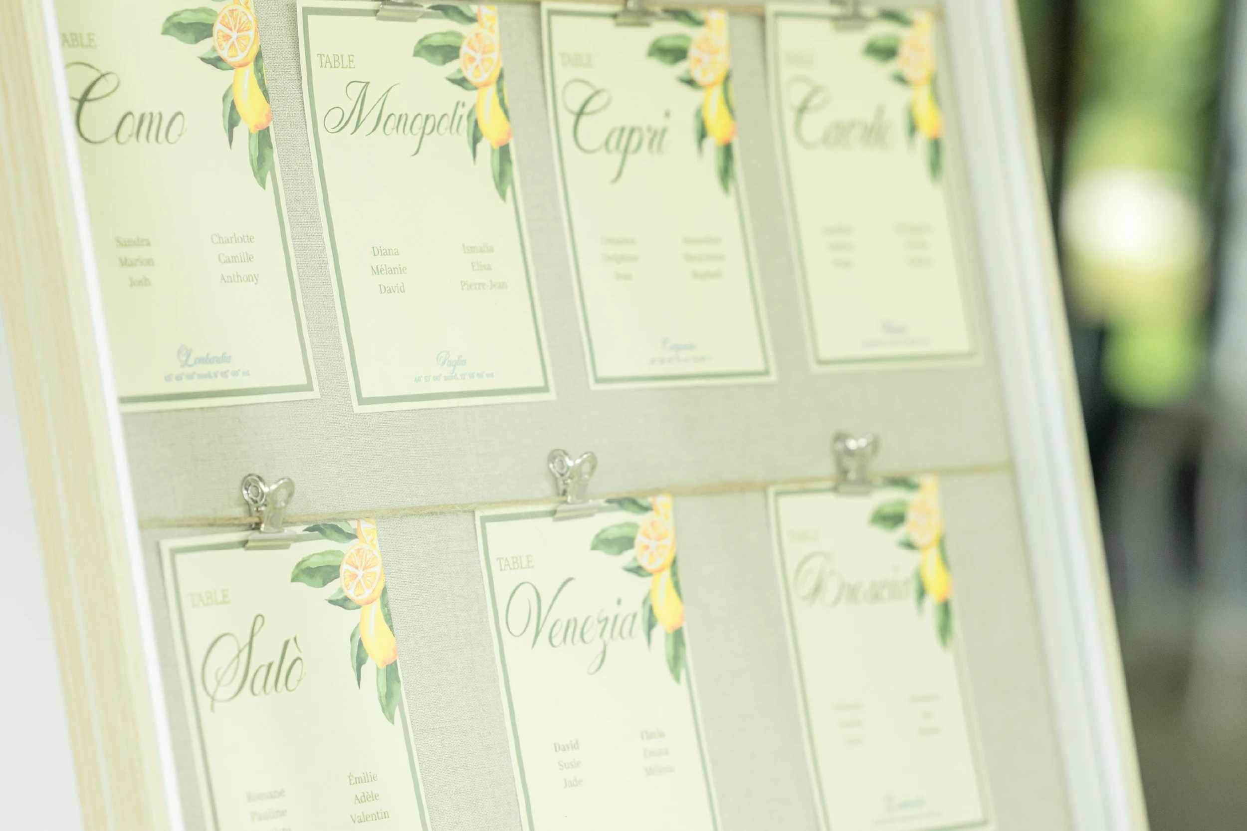 Programme recto verso en éventail pour le mariage Dolce Vita
